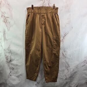 Jacqueline De Yong Pants Womens Medium Brown High Rise Straight JDY Kara